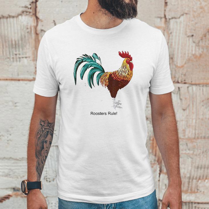 Roosters Rule Unisex T-Shirt Gifts for Him