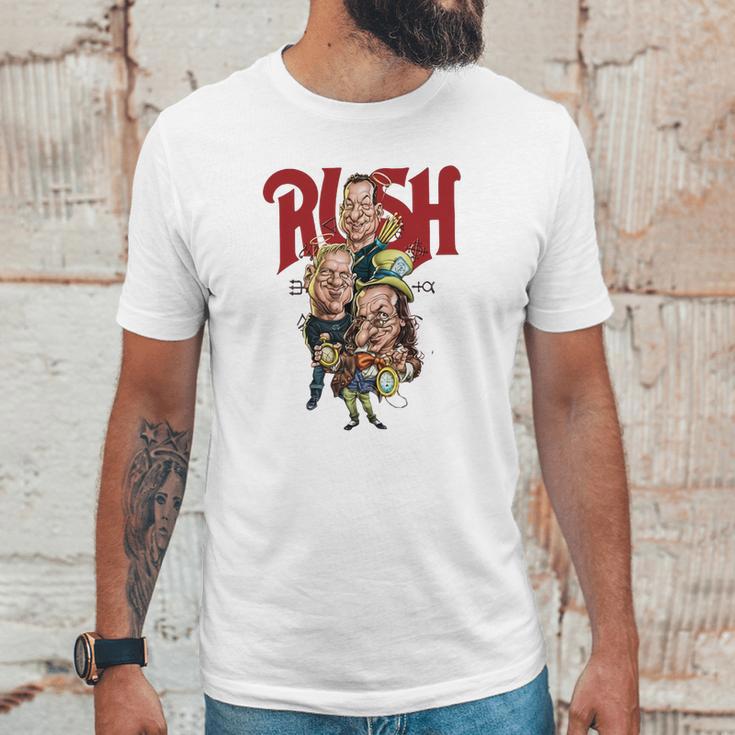 Rush Band Caricature Clockwork Angels Version Unisex T-Shirt Gifts for Him