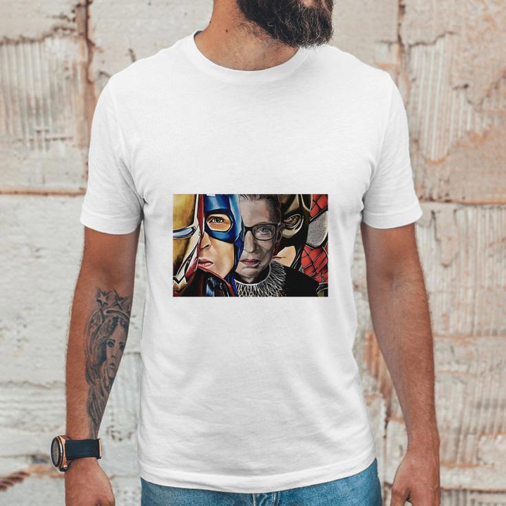 Ruth Bader Ginsburg And Avengers Not All Heroes Wear Capes Shirt Unisex T-Shirt Gifts for Him