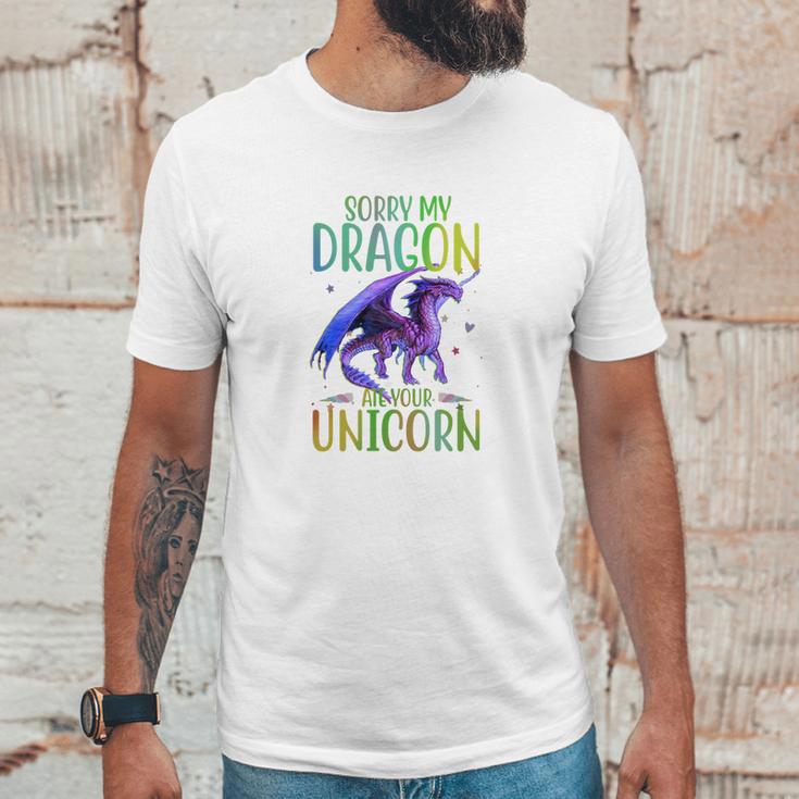 Sorry My Dragon Ate Your Unicorn Unisex T-Shirt Gifts for Him