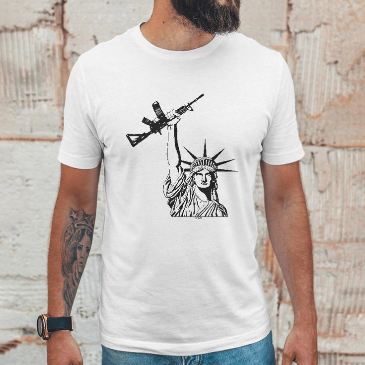 Statue Of Liberty Rifle 2Nd Amendment Mens Unisex T-Shirt Gifts for Him