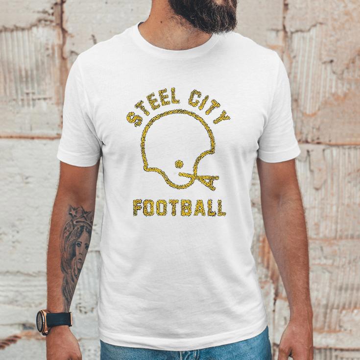 The Steel City Vintage Pittsburgh Football Unisex T-Shirt Gifts for Him