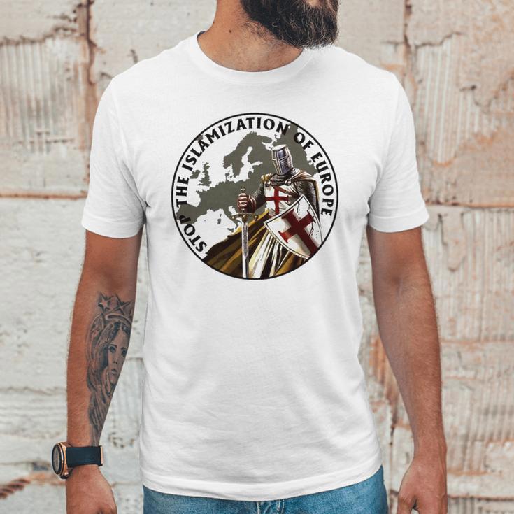 Stop The Islamization Of Europe - Knight Templar Unisex T-Shirt Gifts for Him