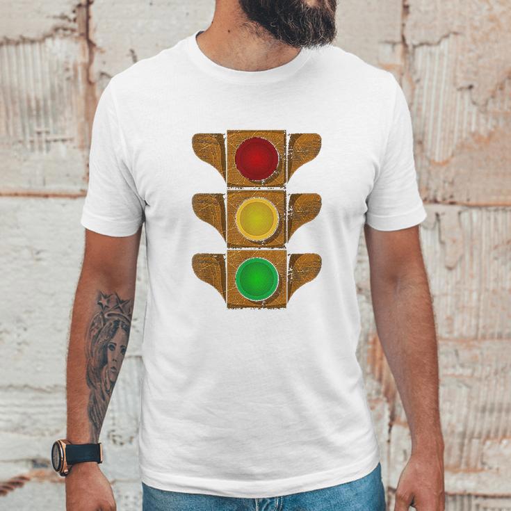 Traffic Light Vintage Rusty Stoplight Stop Go Caution Signal Unisex T-Shirt Gifts for Him