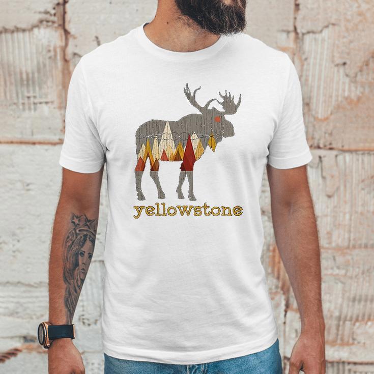 Vintage Yellowstone National Park Bull Moose Unisex T-Shirt Gifts for Him