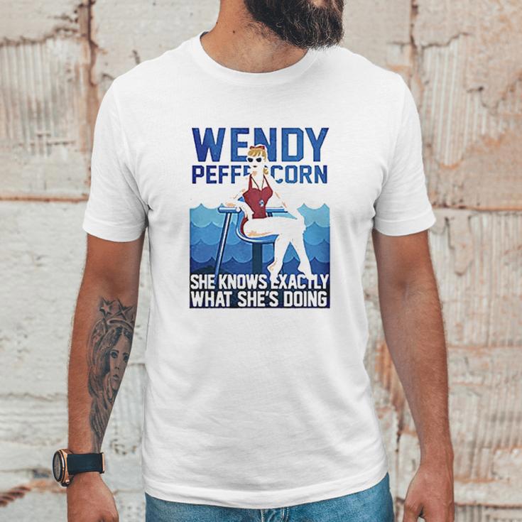 Wendy Peffercorn She Know Exactly What She’S Doing Unisex T-Shirt Gifts for Him