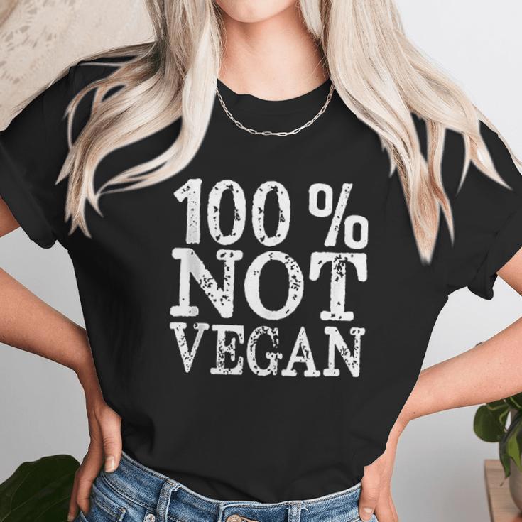 100 Not Vegan Bbq Carnivore Diet Meat Eater Food Zero Carb Unisex T-Shirt Gifts for Her