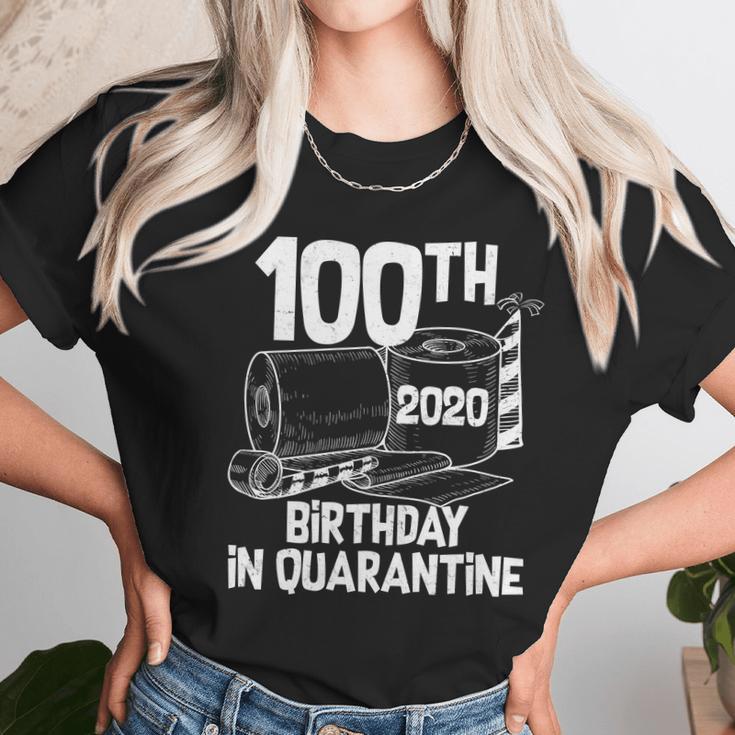 100Th Birthday In Quarantine Toilet Paper Party Unisex T-Shirt Gifts for Her