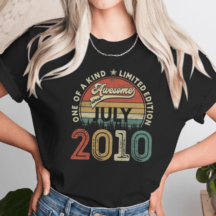 12Th Birthday Retro Vintage Born In July 2010 12 Years Old Unisex T-Shirt Gifts for Her