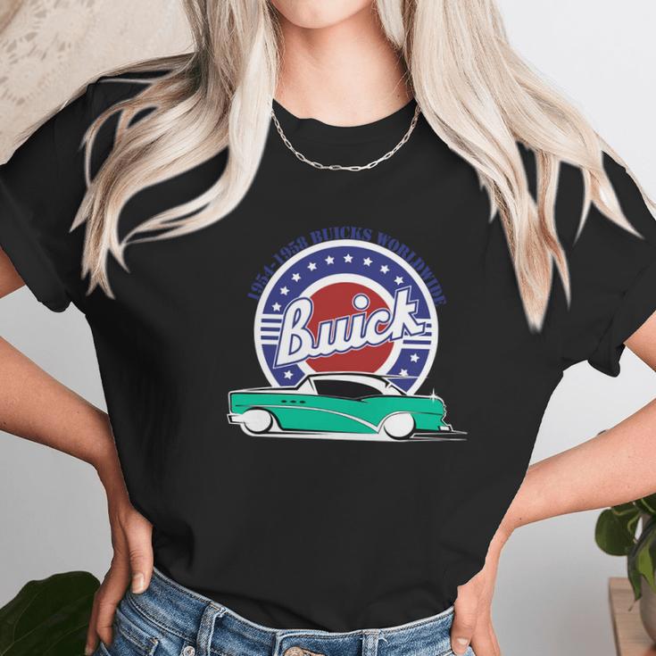 1954 Buick Turquoise White Unisex T-Shirt Gifts for Her