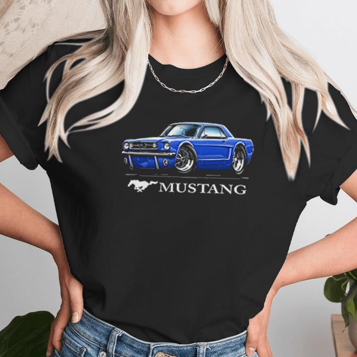 1965 1966 Ford Mustang Coupe Full Color Design Unisex T-Shirt Gifts for Her