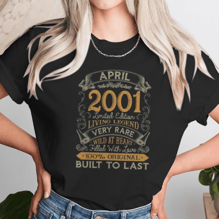 20Th Birthday 20 Years Old Retro Vintage April 2001 Ver2 Unisex T-Shirt Gifts for Her