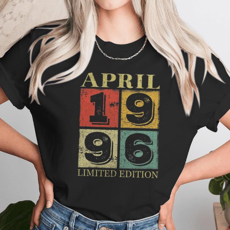 25 Years Old April 1996 25Th Awesome Birthday Unisex T-Shirt Gifts for Her