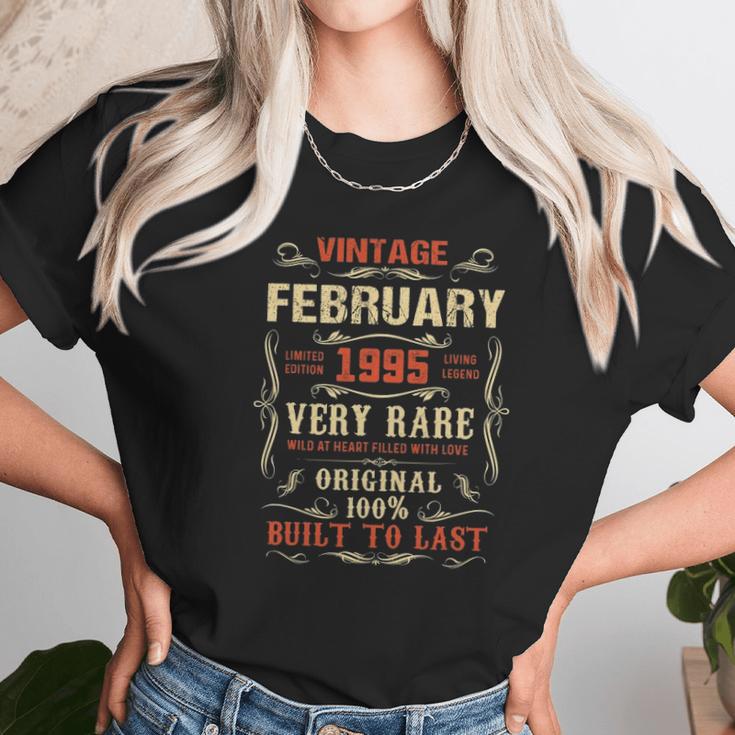 27 Years Old 27Th Birthday Gifts Vintage February 1995 Ver2 Unisex T-Shirt Gifts for Her