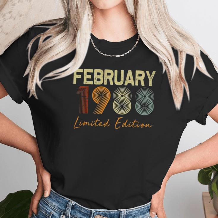 33 Years Old Birthday Gift February 1988 Limited Edition Unisex T-Shirt Gifts for Her