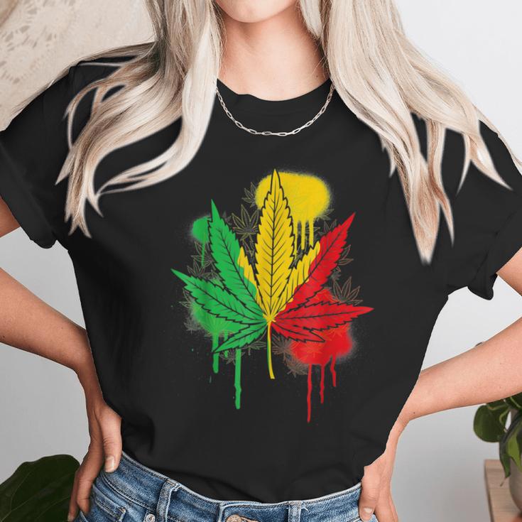 420 Day Marijuana Weed Cannabis Leaf Unisex T-Shirt Gifts for Her