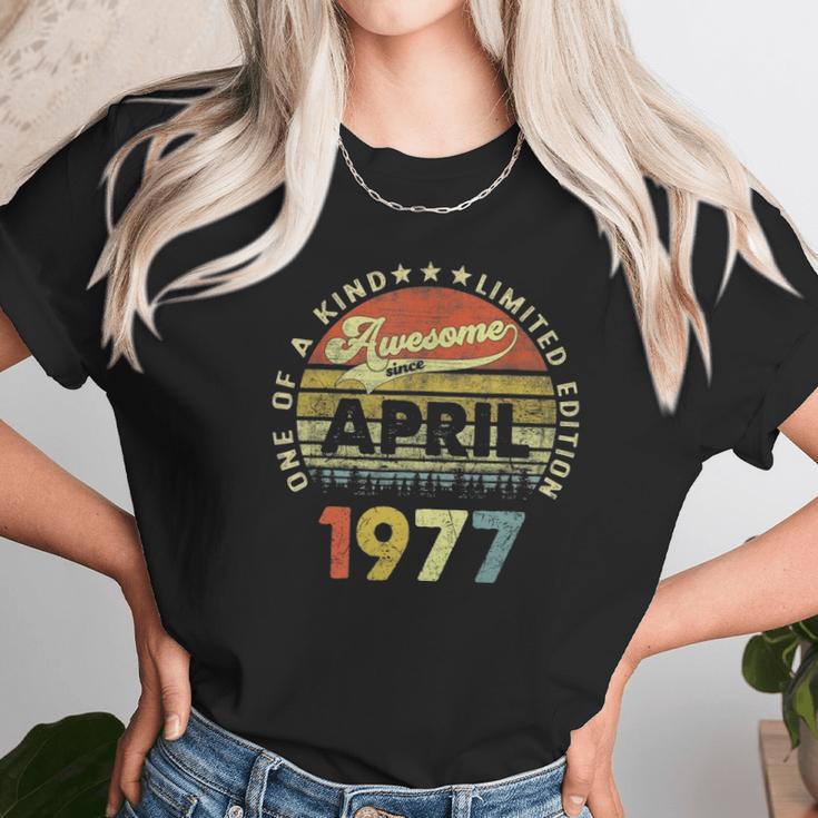 44 Years Old Birthday Gifts Awesome Since April 1977 Ver2 Unisex T-Shirt Gifts for Her