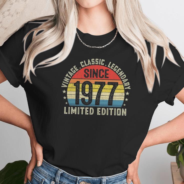 44Th Birthday 44 Years Old Bday Retro Vintage Since 1977 Ver2 Unisex T-Shirt Gifts for Her