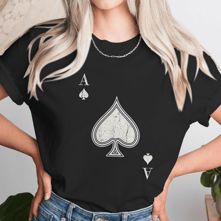 Ace Of Spades Blackjack Cards Poker Unisex T-Shirt Gifts for Her