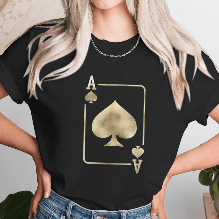 Ace Of Spades Playing Card Halloween Glam Costume Unisex T-Shirt Gifts for Her