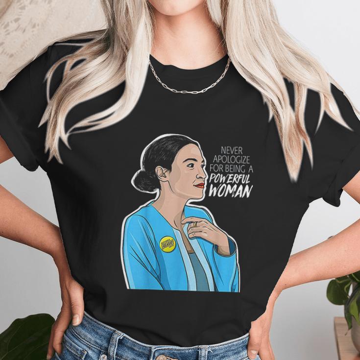 Alexandria Ocasio Cortez Powerful Woman Unisex T-Shirt Gifts for Her