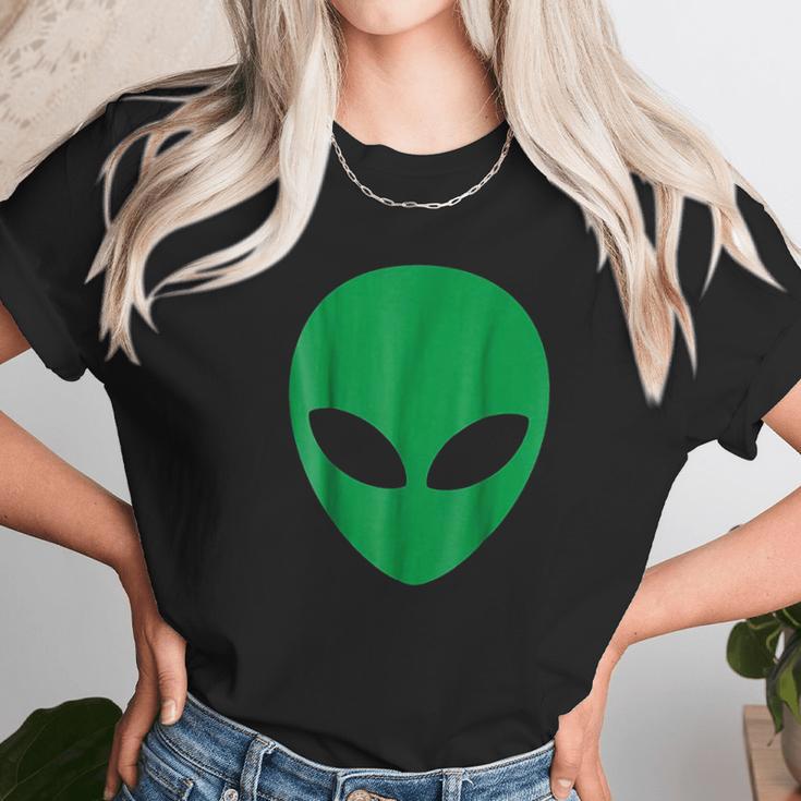 Alien Head Green Alien Grey Unisex T-Shirt Gifts for Her