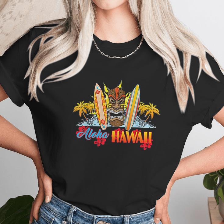 Aloha Hawaii From The Island Feel The Tiki Spirit Unisex T-Shirt Gifts for Her