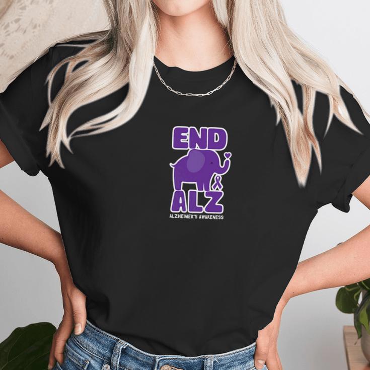 Alzheimer Awareness And Gifts Elephant Unisex T-Shirt Gifts for Her