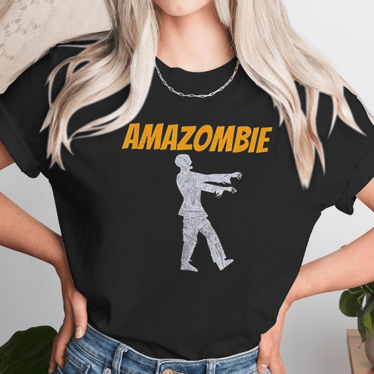 Amazombie Coworker Gift Associate Warehouse Zombie Unisex T-Shirt Gifts for Her