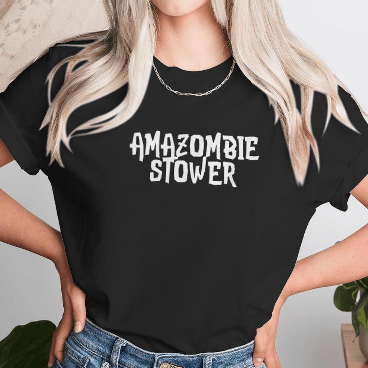 Amazombie Stower Employee Warehouse Coworker Swag Gift Unisex T-Shirt Gifts for Her