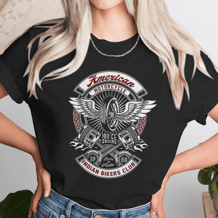 American Motorcycle Indian Bikers Club Motorcycle Biker Unisex T-Shirt Gifts for Her