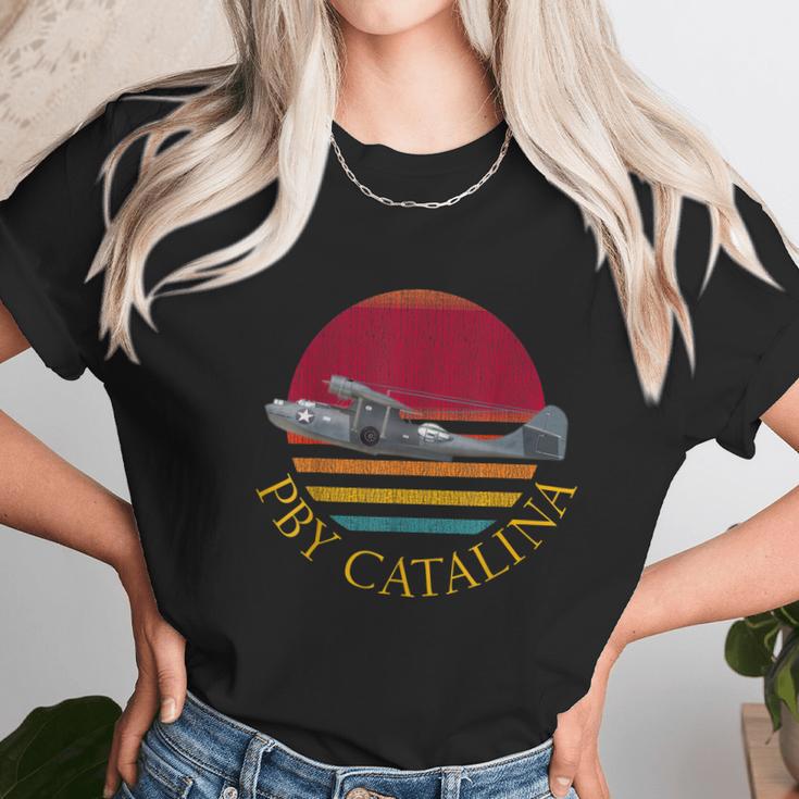 American Ww2 Planes Pby Catalina Flying Boat Seaplane Unisex T-Shirt Gifts for Her