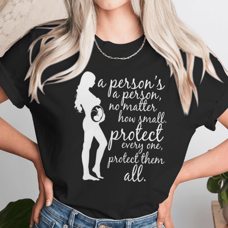 Antiabortion Prolife A Persons A Person Unisex T-Shirt Gifts for Her