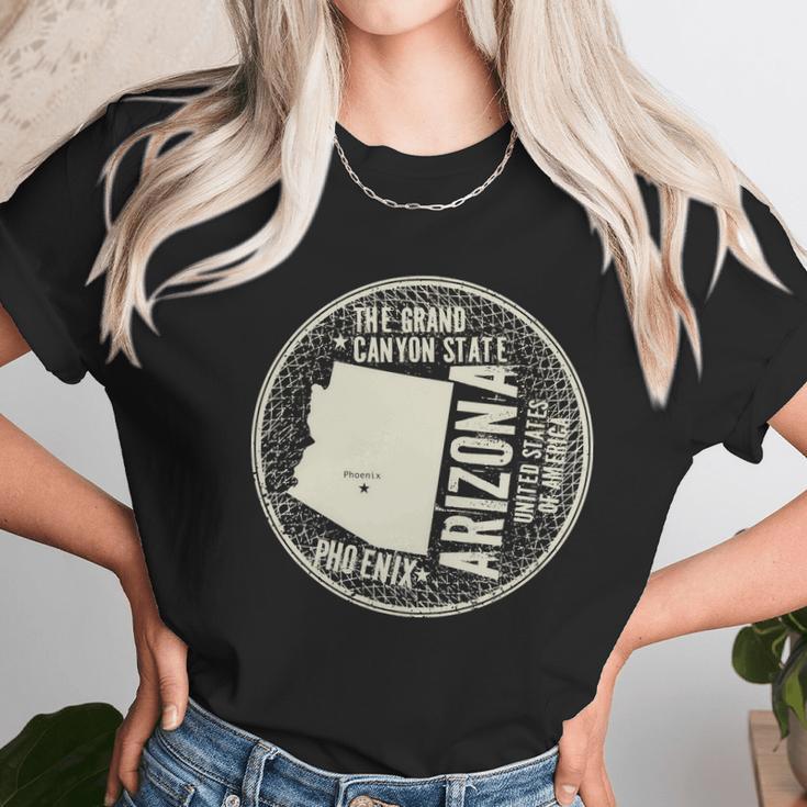 Arizona Grand Canyon State Retro Circle Unisex T-Shirt Gifts for Her