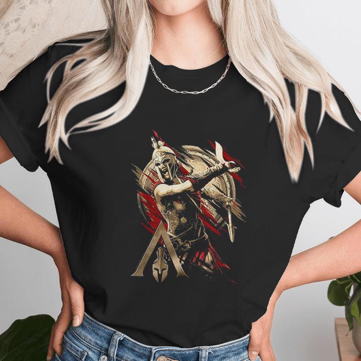 Assassins Creed Odyssey Kassandra Paint Swipe Portrait Unisex T-Shirt Gifts for Her