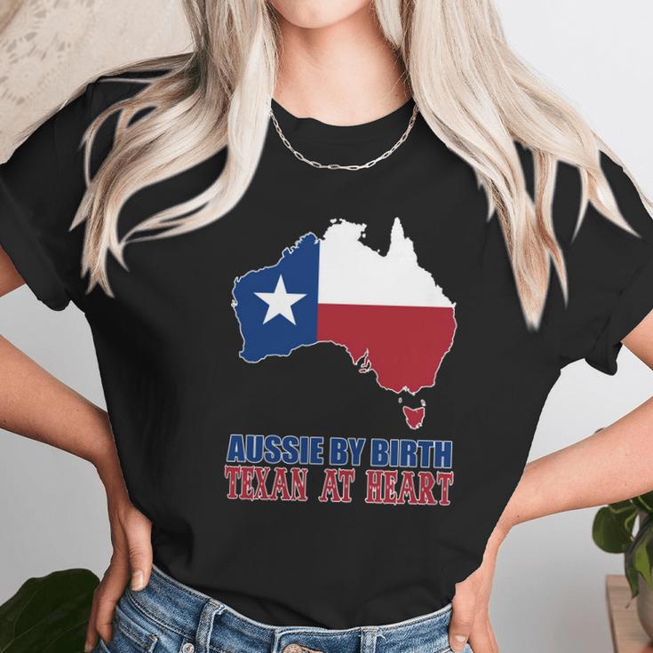 Aussie By Birth Texan At Heart Unisex T-Shirt Gifts for Her