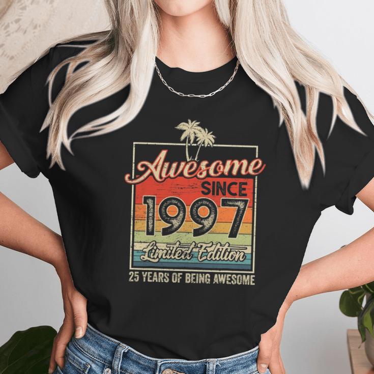 Awesome Since 1997 25Th Birthday Gifts 25 Years Old Vintage Unisex T-Shirt Gifts for Her