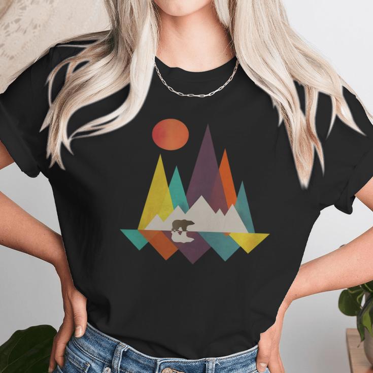 Awesome-Geometric-Outdoor-Mountain Unisex T-Shirt Gifts for Her