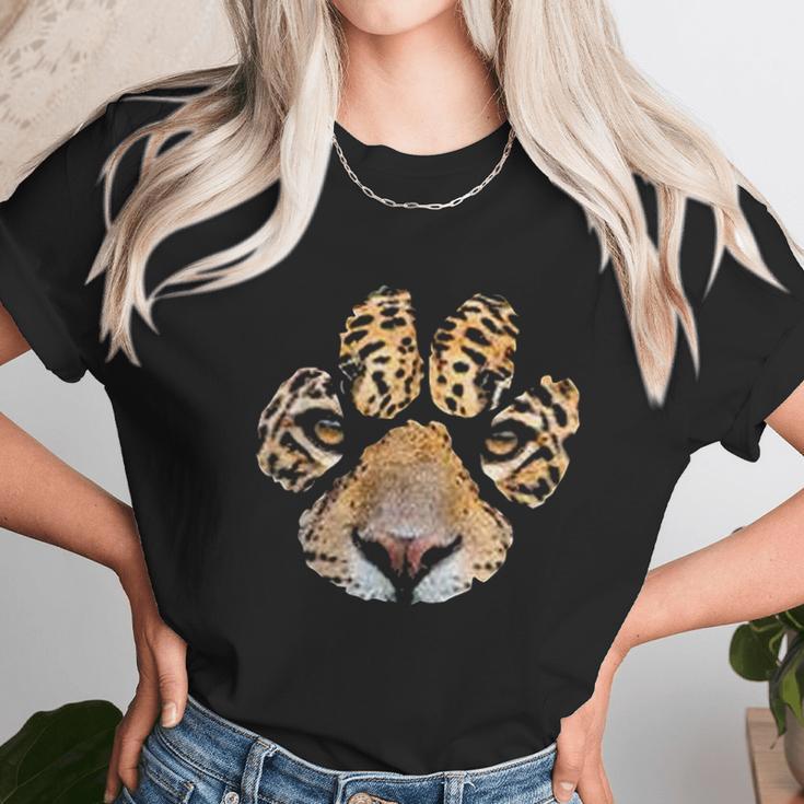 Awesome Jaguar Paw Print Unisex T-Shirt Gifts for Her