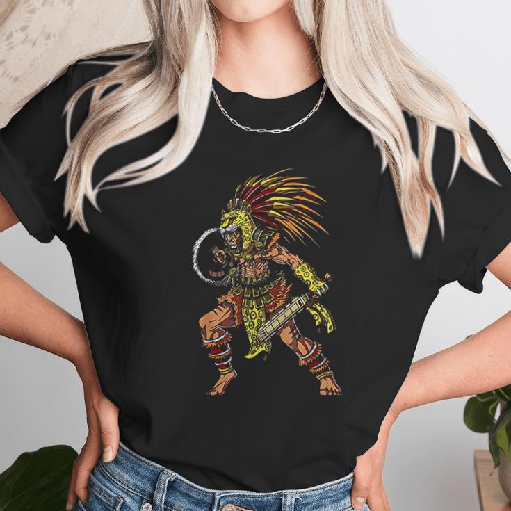 Aztec Jaguar Warrior Native Mexican Mythology Unisex T-Shirt Gifts for Her