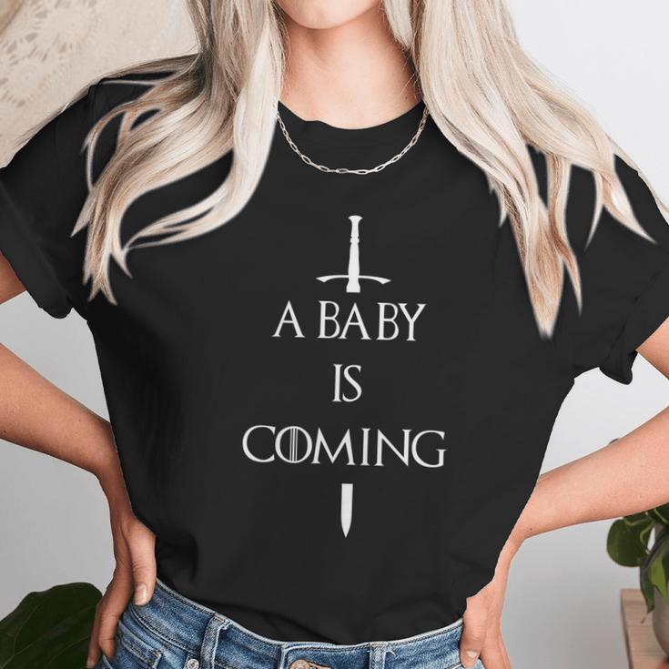 A Baby Is Coming Funny Tv Show Parody Tee Unisex T-Shirt Gifts for Her