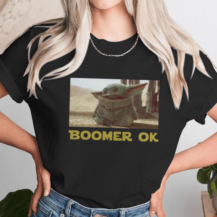 Baby Yoda Boomer Ok Unisex T-Shirt Gifts for Her