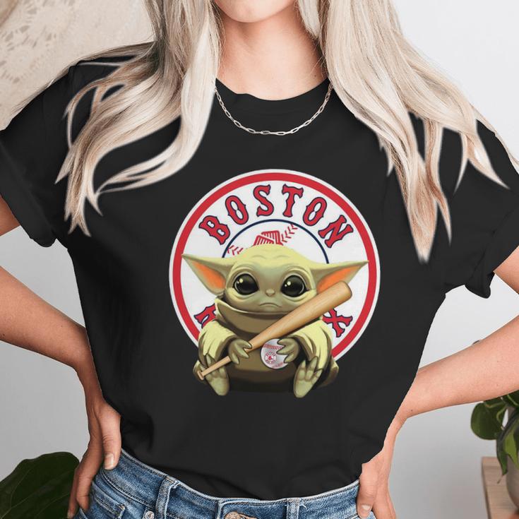 Baby Yoda Boston Red Sox Unisex T-Shirt Gifts for Her