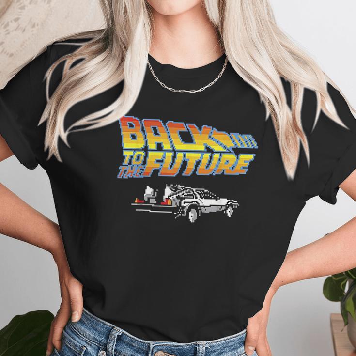 Back To The Future 8Bit Delorean Unisex T-Shirt Gifts for Her