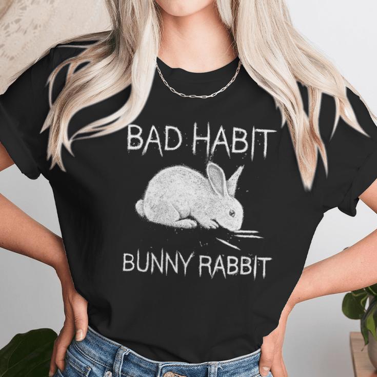 Bad Habit Bunny Rabbit Cocaine Unisex T-Shirt Gifts for Her