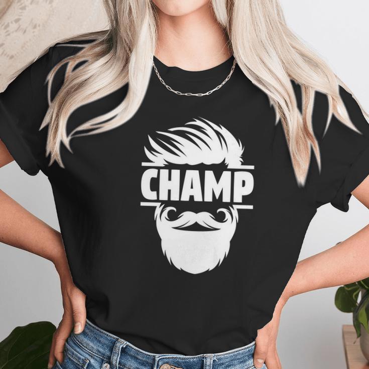 Bearded Champ Unisex T-Shirt Gifts for Her