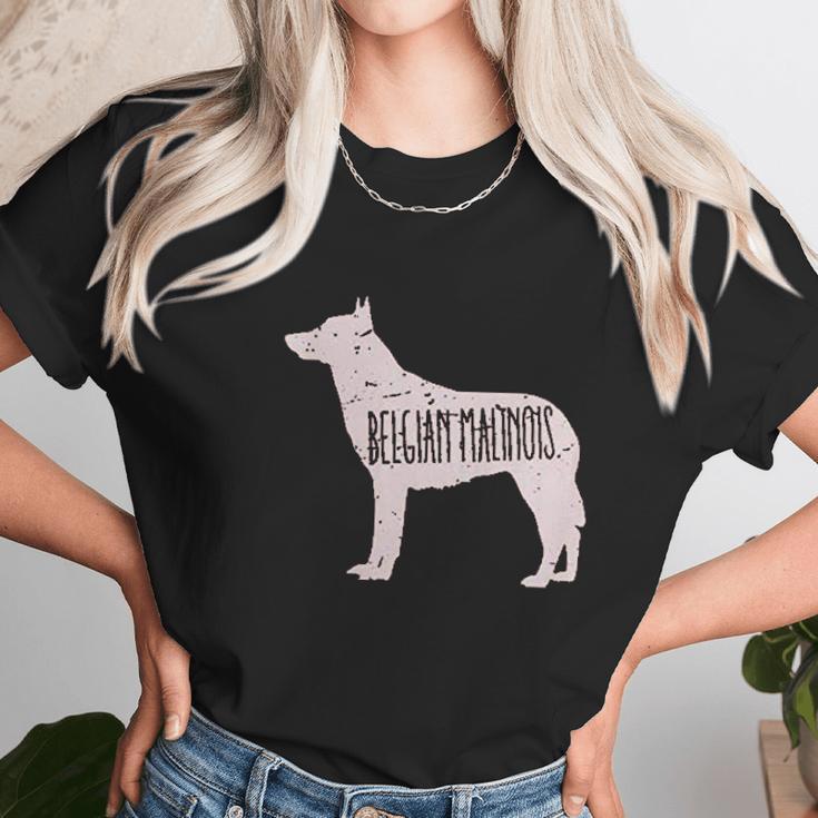 Belgian Malinois Dog Silhouette Unisex T-Shirt Gifts for Her