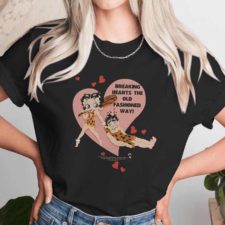 Betty Boop Breaking Hearts Valentines Day Unisex T-Shirt Gifts for Her