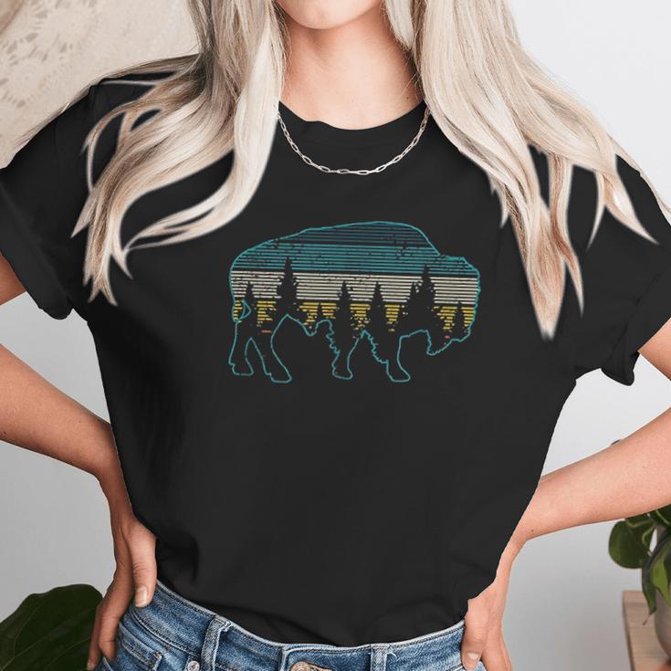 Bison American Buffalo Vintage Unisex T-Shirt Gifts for Her