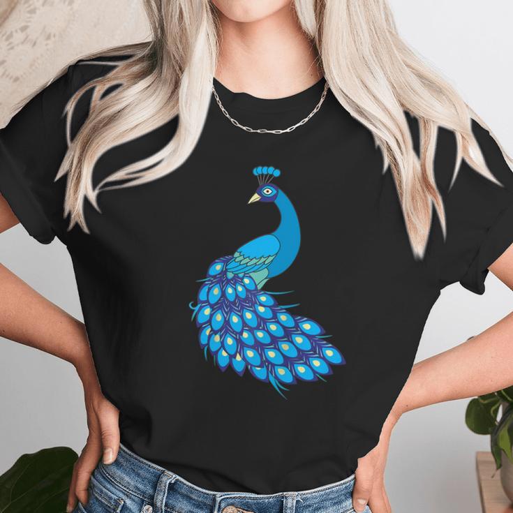 Blue Peacock Animal Peacock Unisex T-Shirt Gifts for Her